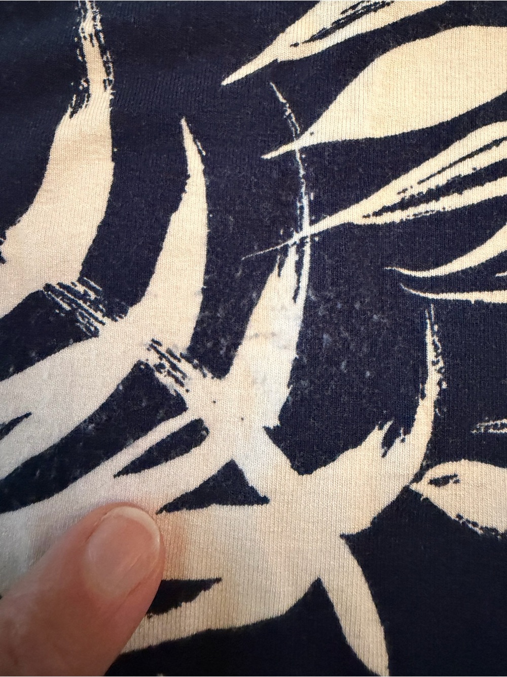 Tommy Bahama Navy and White Tropical Leaf Sleeveless Dress - Picture 6 of 7